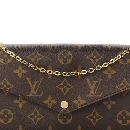 Louis Vuitton Monogram Pochette Felicie Chain Wallet Fuchsia 12 of 13
