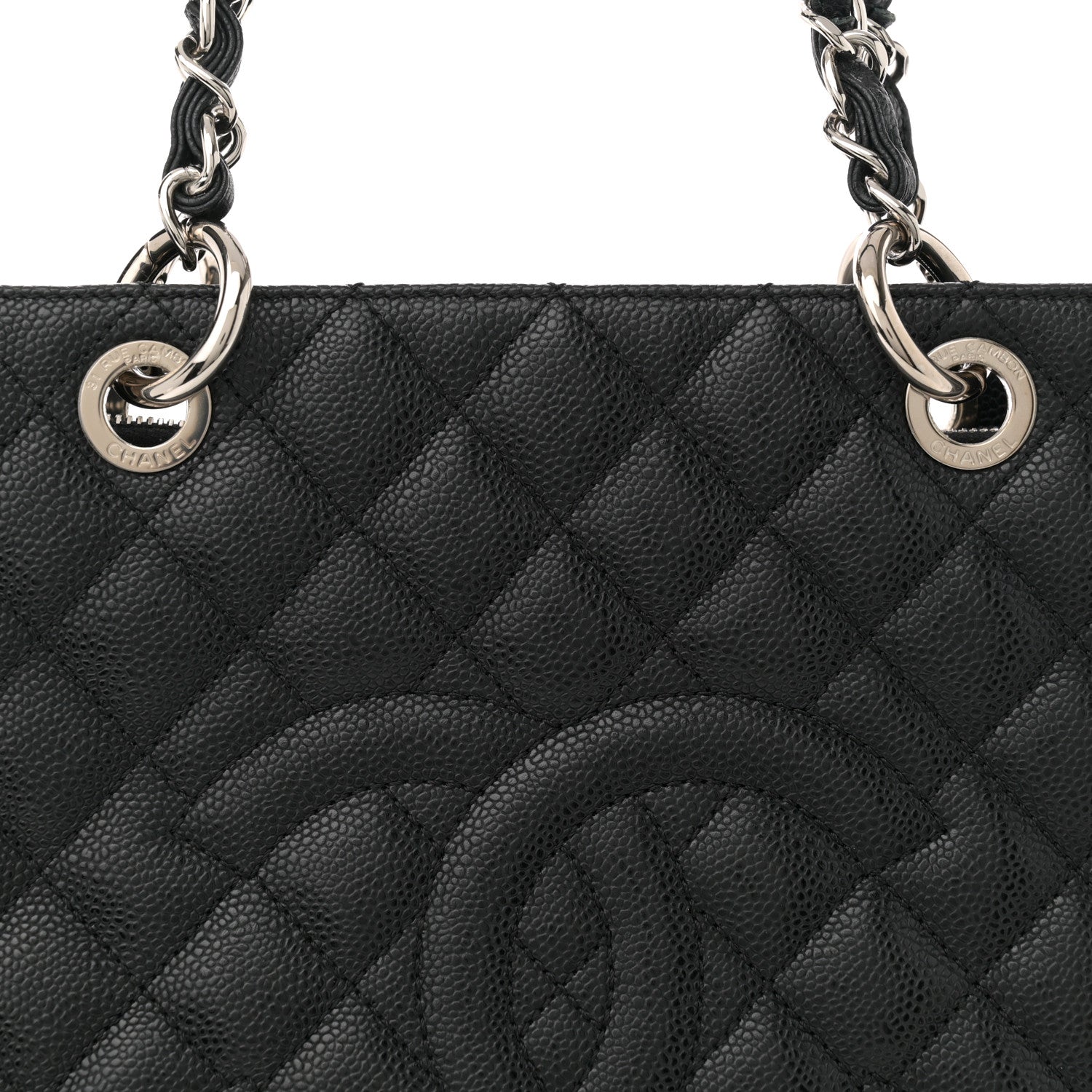 Chanel Caviar Quilted Grand Shopping Tote GST Black 8 of 11