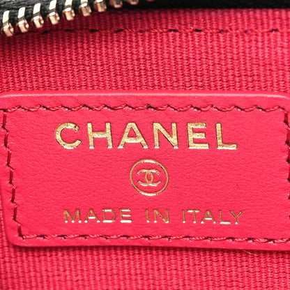 Chanel Lambskin Plexiglass Quilted Coco Love Zip Coin Purse Black 6 of 9