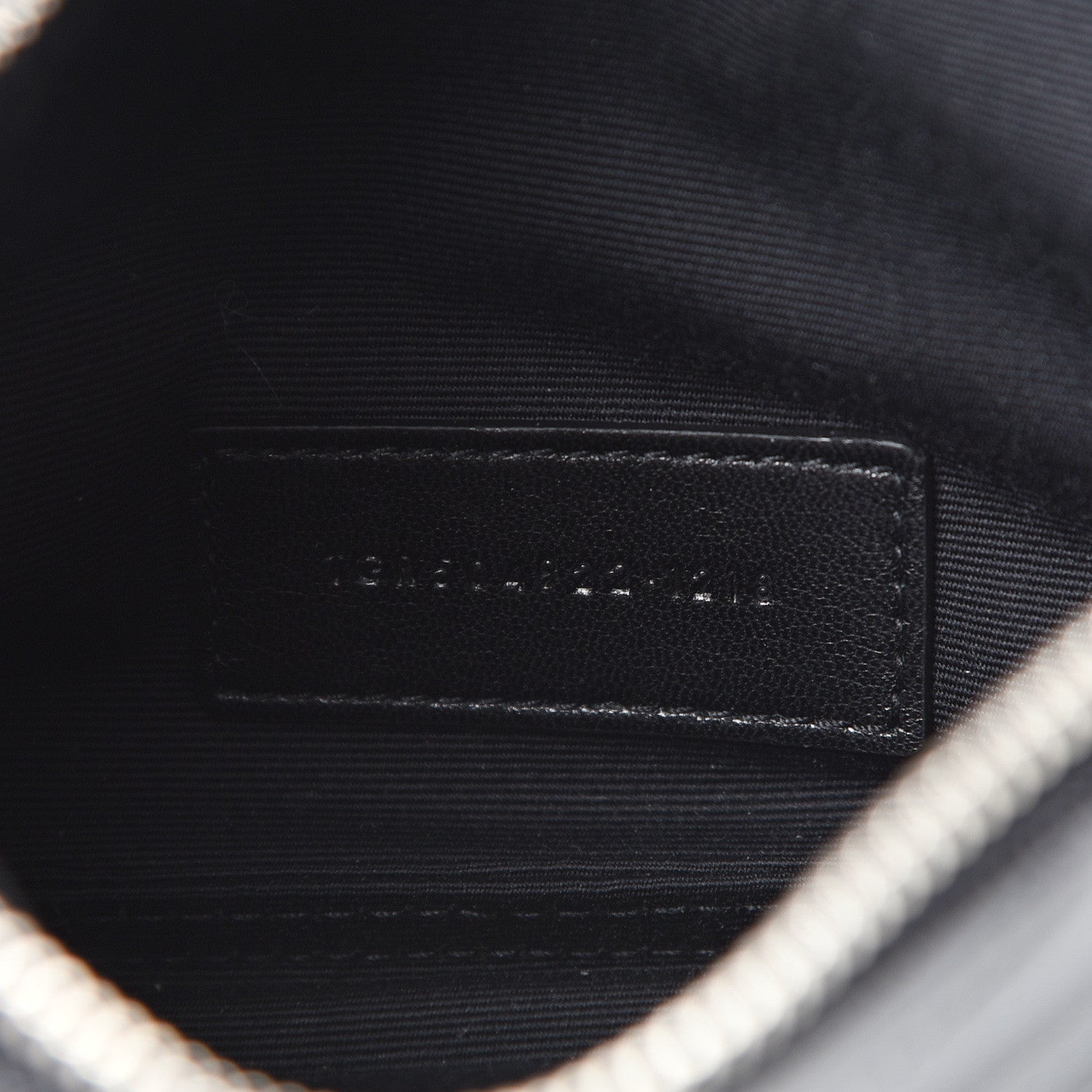 Saint Laurent Grain De Poudre Chevron Monogram Bill Pouch Black 6 of 7