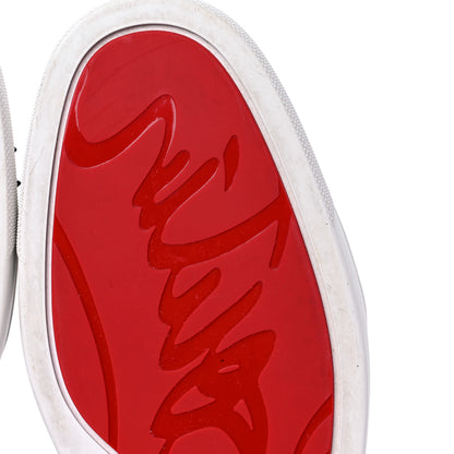 Christian Louboutin Lame Lou Spikes Flat Sneakers 45 Antic Silver 10 of 12