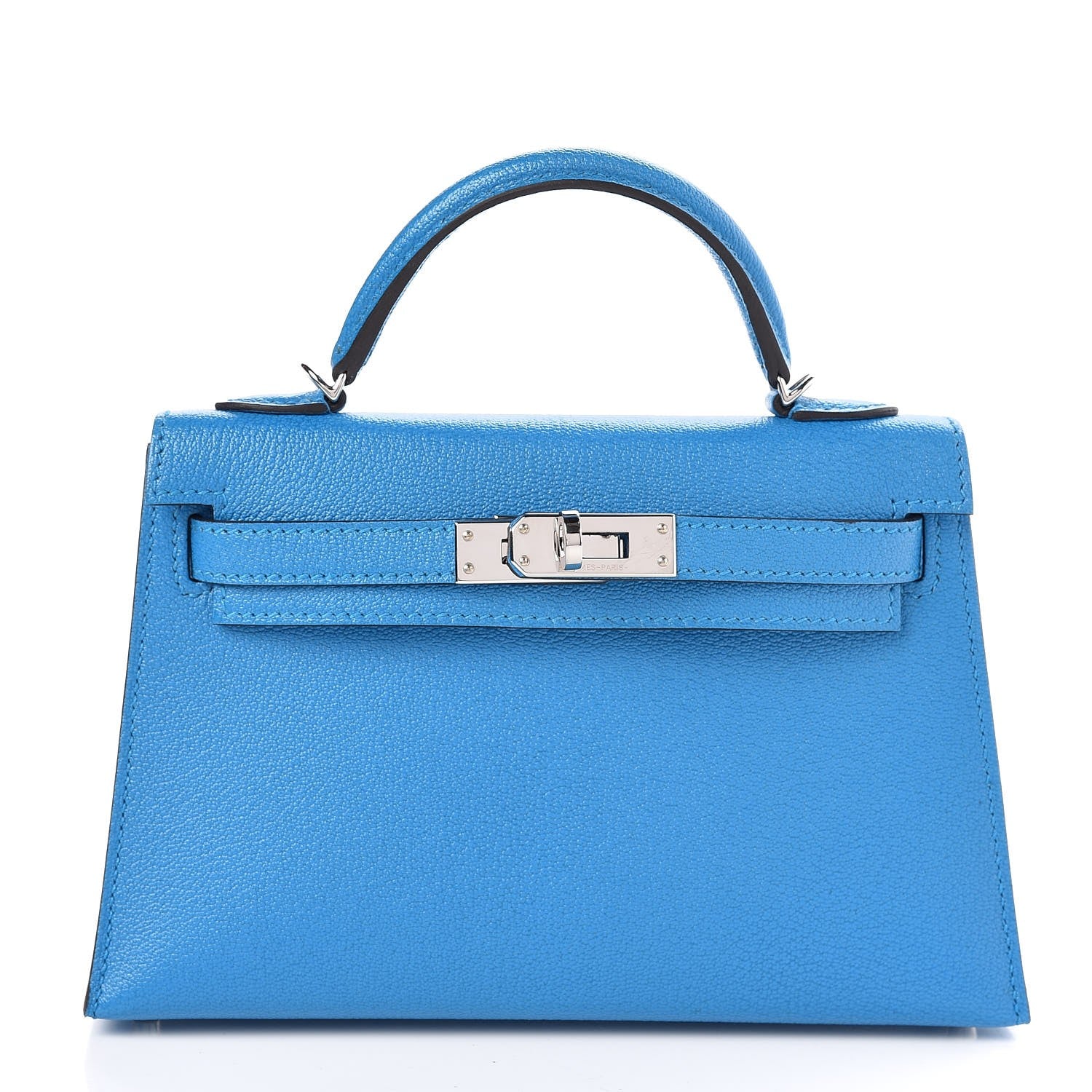 Hermes Chevre Mysore Mini Kelly Sellier 20 Bleu Zanzibar 1 of 30