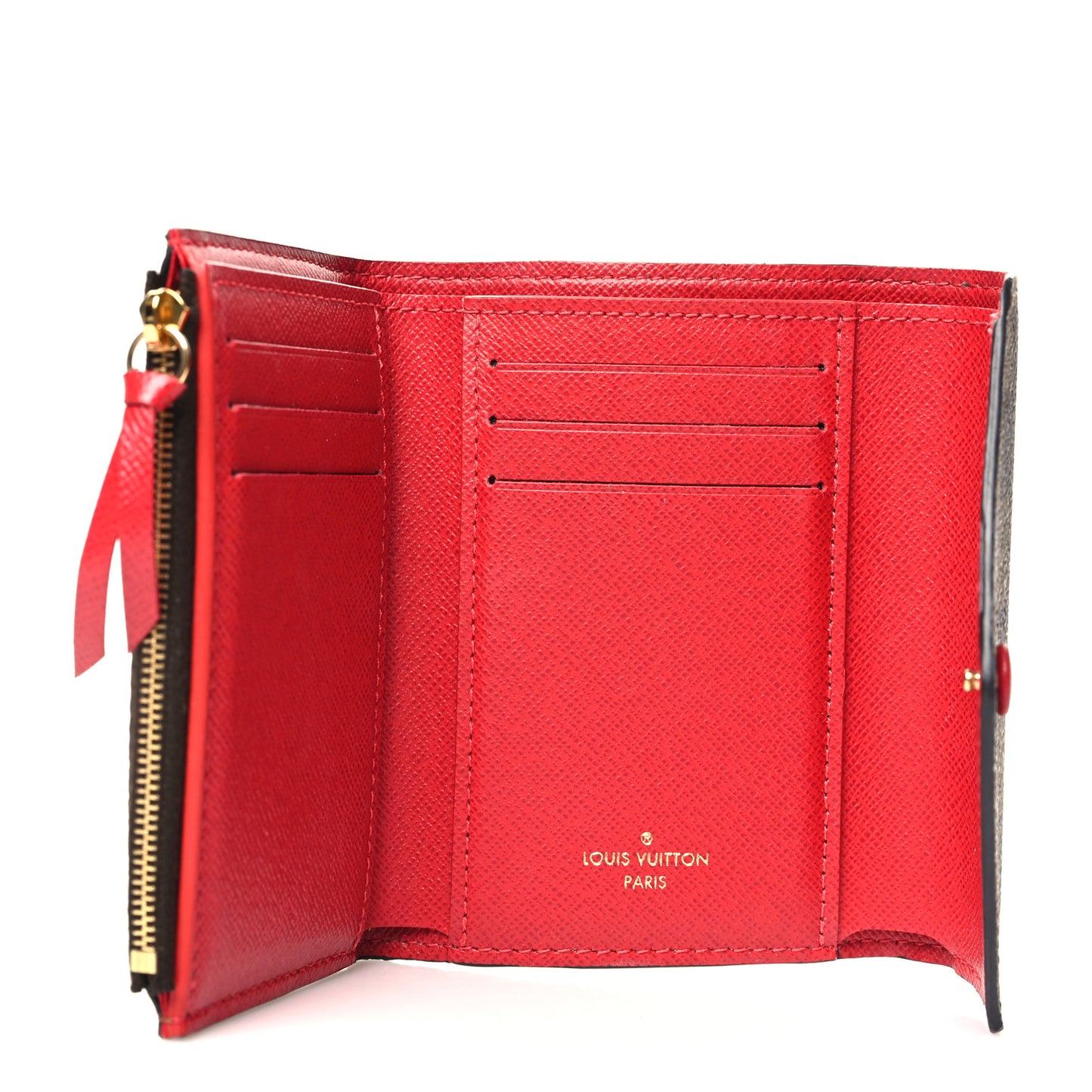 Damier Ebene Victorine Wallet Red
