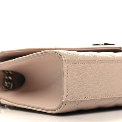 Saint Laurent Grain De Poudre Textured Mixed Matelasse Medium Triquilt Monogram Satchel Marble Pink 8 of 11