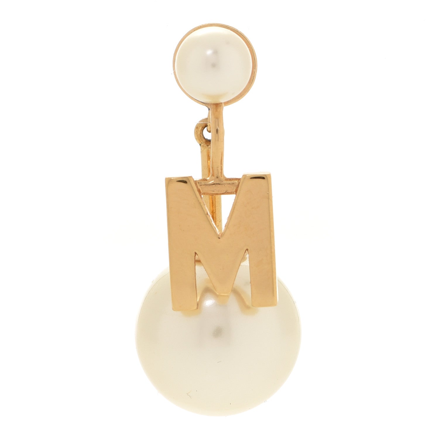 Christian Dior Pearl My ABCDior M Tribale Earring Gold 1 of 5