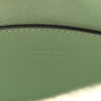 Gucci Summer Denim Calfskin GG Monogram Web Mini Top Handle Ophidia Dome Shoulder Bag Pale Green 11 of 22