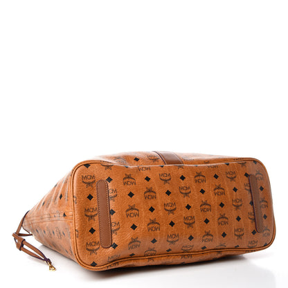 MCM Visetos Large Liz Reversible Shopper Tote Cognac 6 of 23