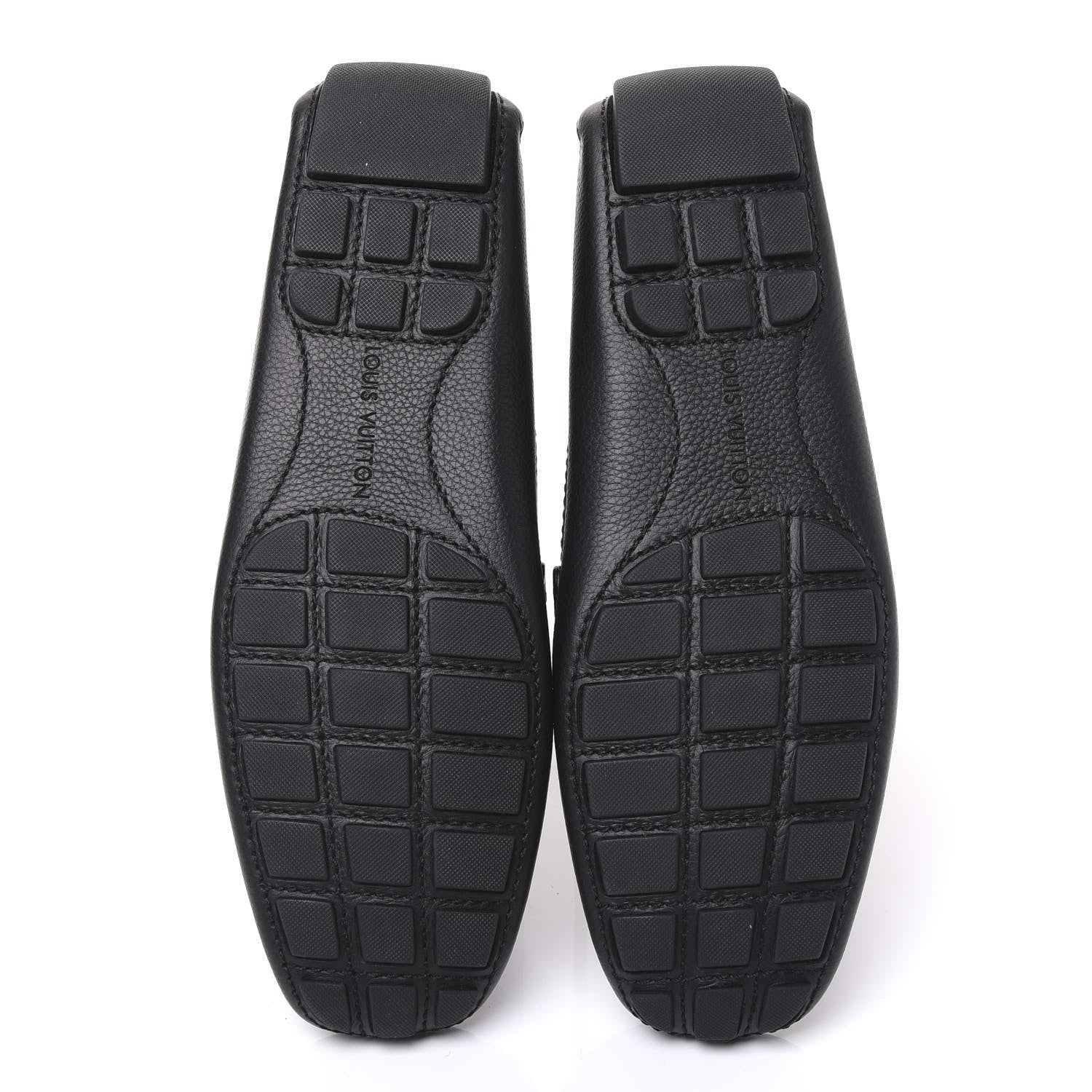 Louis Vuitton Grained Calfskin Monte Carlo Car Shoe Moccasin Loafers 5 Black 6 of 11