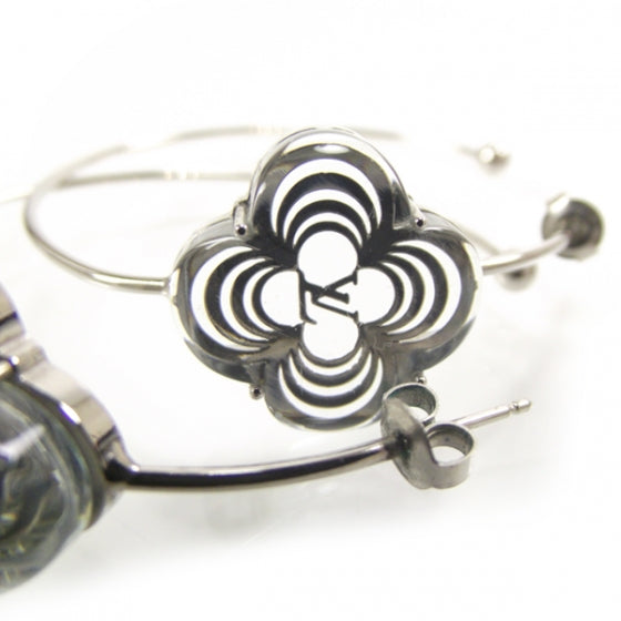 A La Folie Hoop Earrings Silver