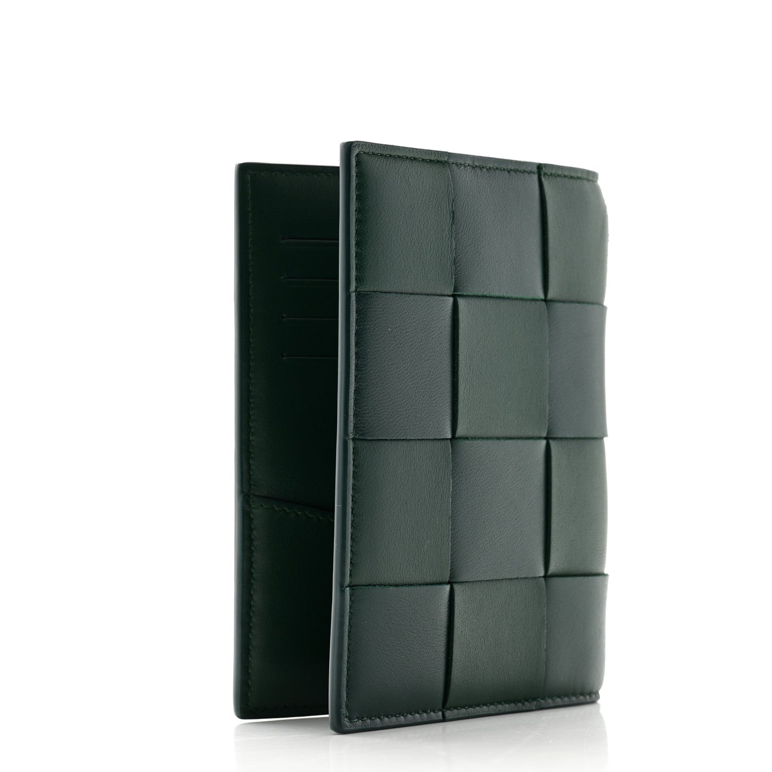 Bottega Veneta Nappa Intreccio Cassette Passport Case Raintree 3 of 9