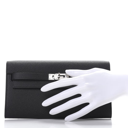 Hermes Epsom Kelly Wallet To Go Black 3 of 8