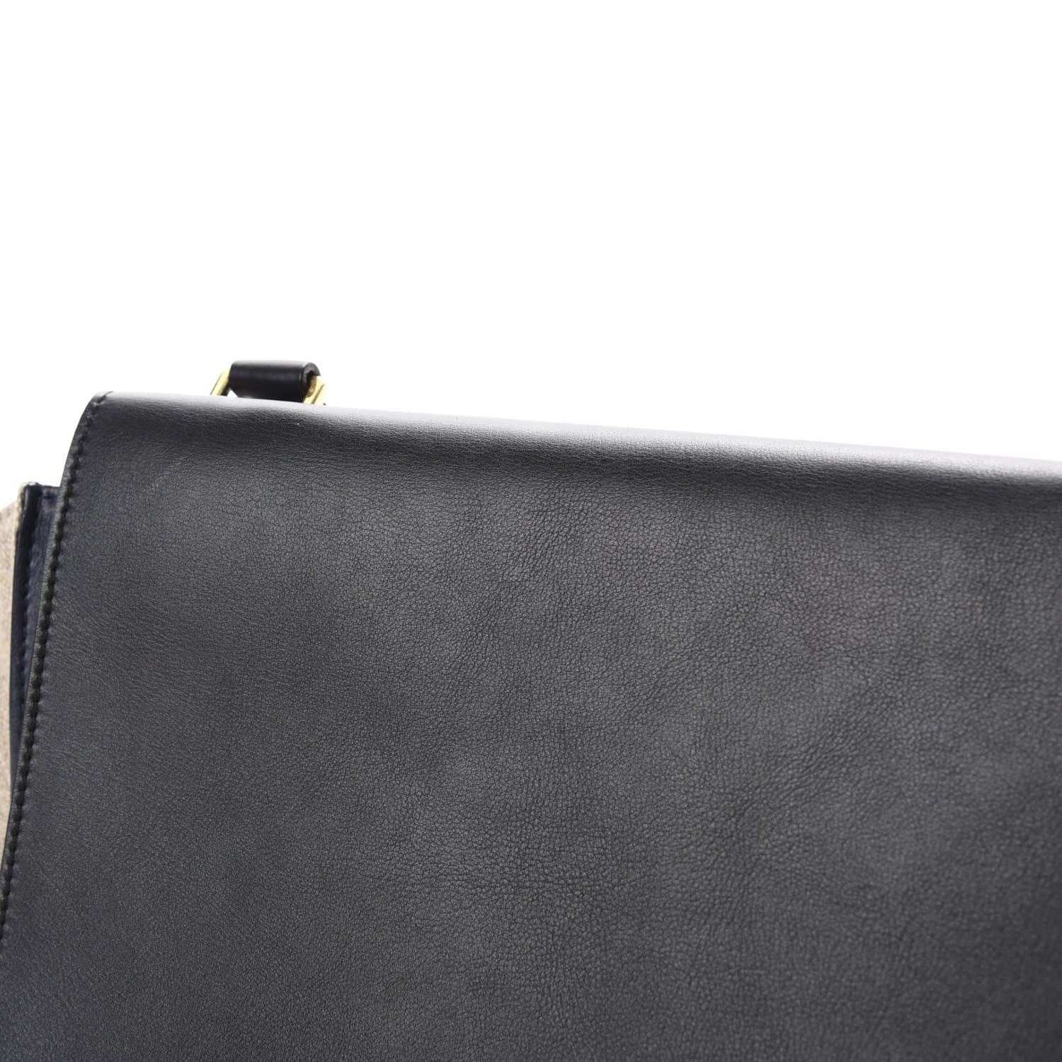 Celine Smooth Calfskin Linen Medium Tri-Color Trapeze Black Navy Blue 10 of 13