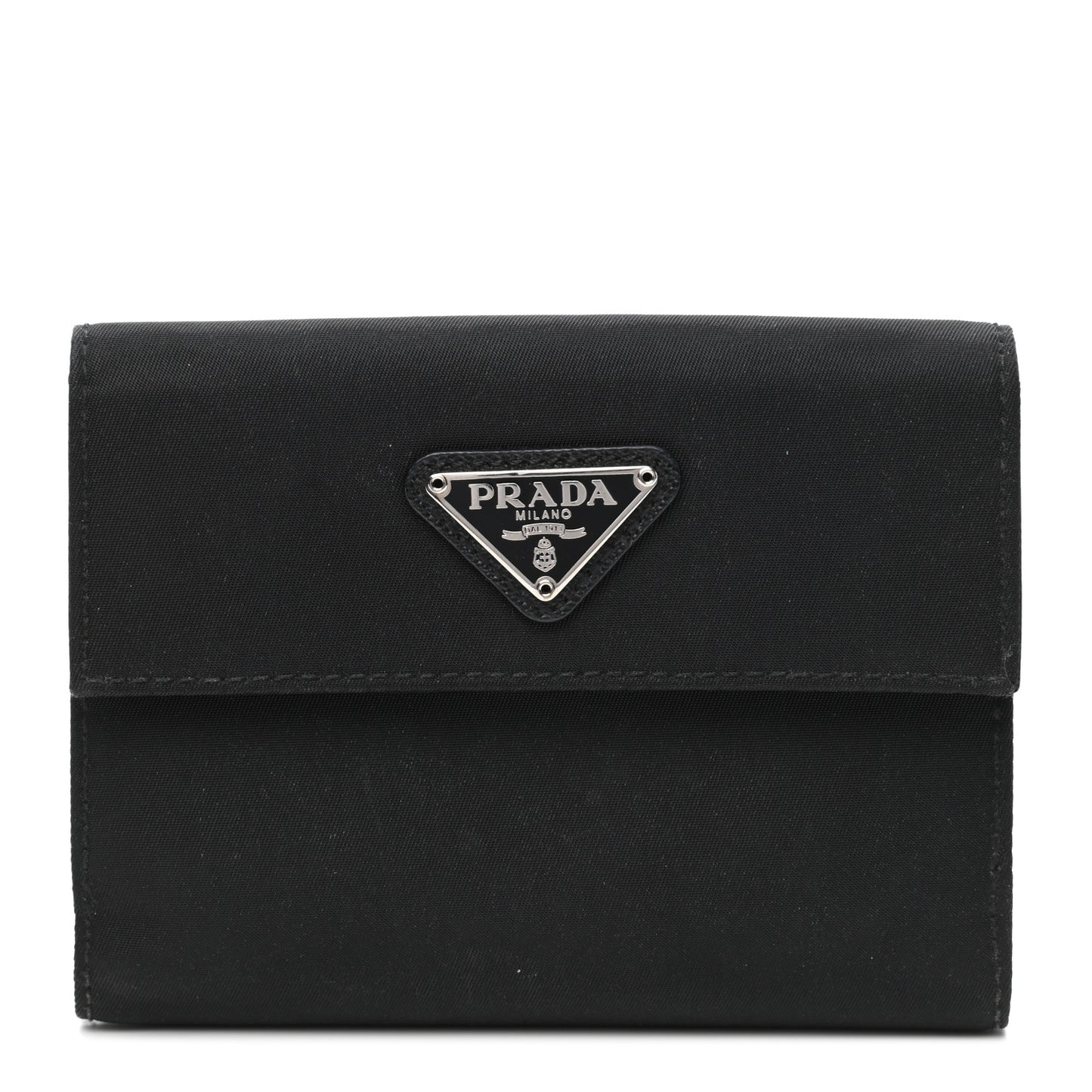 Tessuto Nylon French Wallet Black