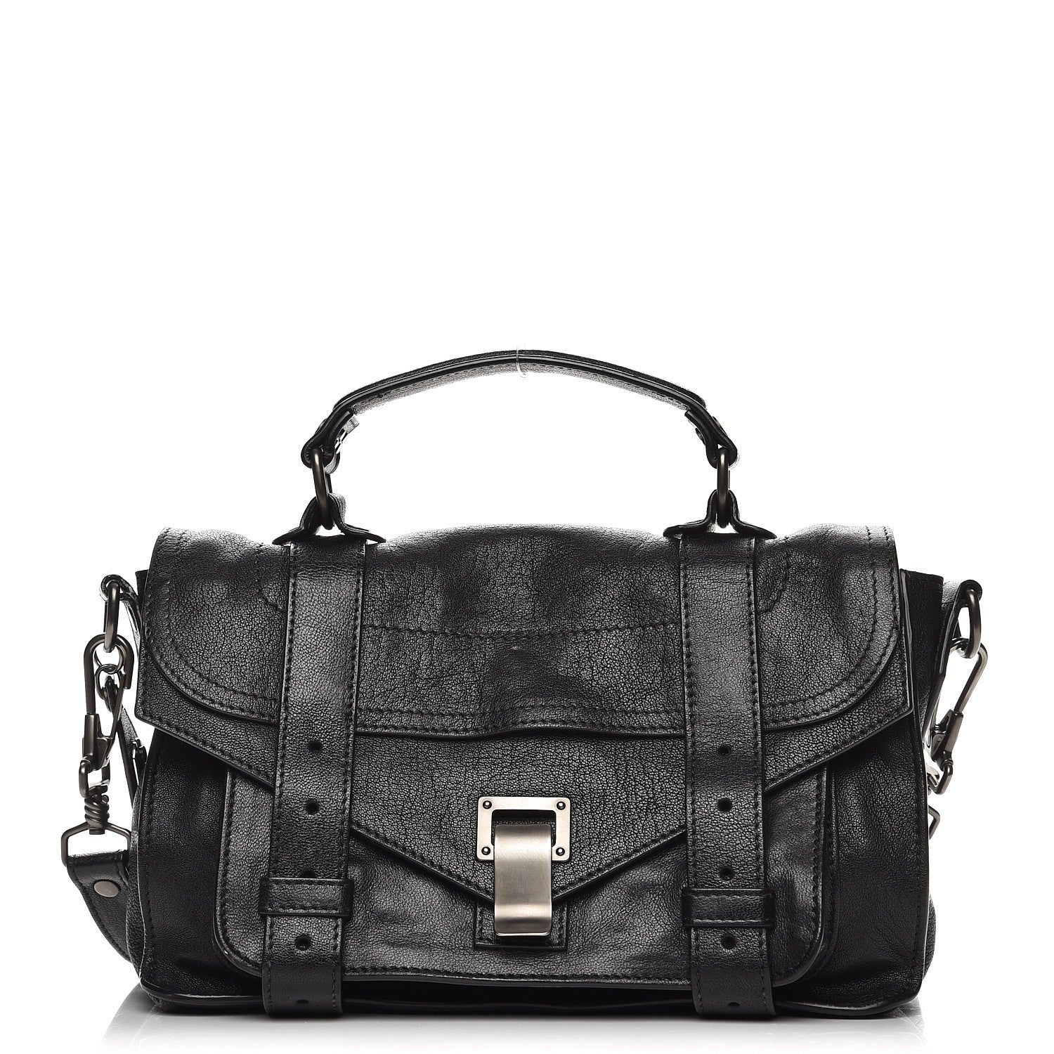 Proenza Schouler Lambskin Tiny PS1 Satchel Black 1 of 7