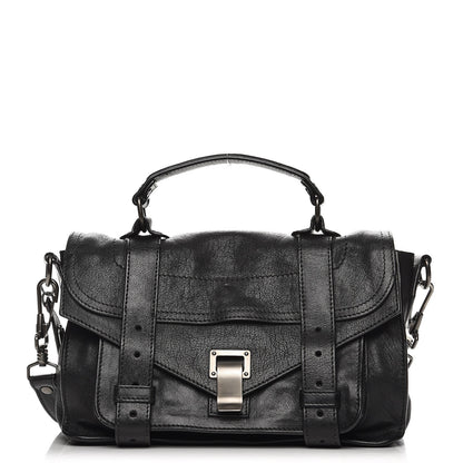 Proenza Schouler Lambskin Tiny PS1 Satchel Black 1 of 7
