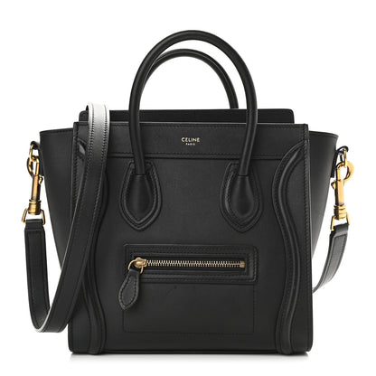 Celine Smooth Calfskin Nano Luggage Black 1 of 10