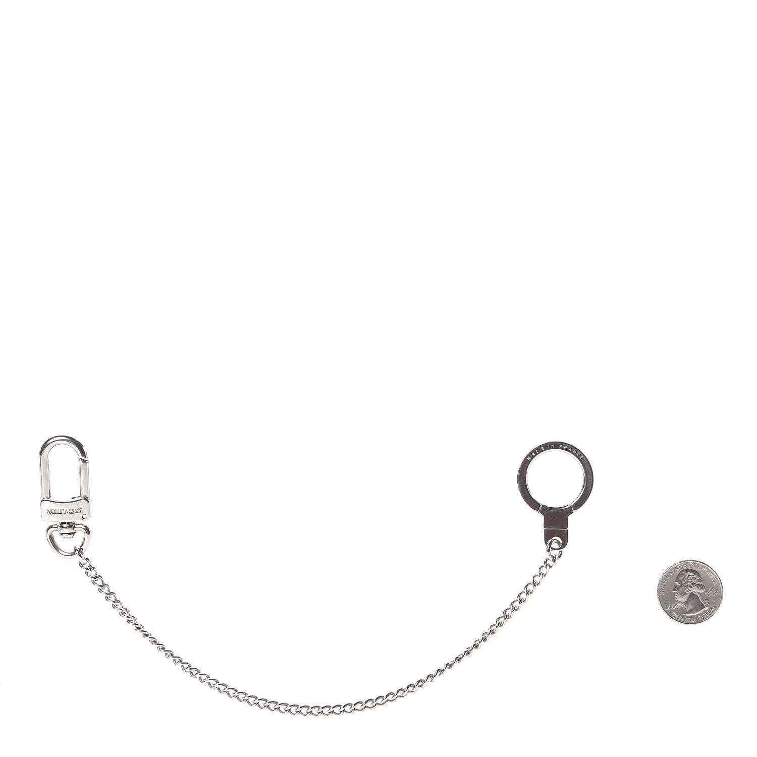 Louis Vuitton Pochette Extender Key Ring Chain Silver 2 of 4