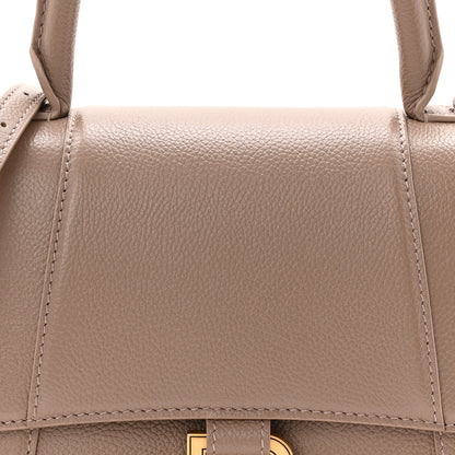 Balenciaga Grained Calfskin Small Hourglass Top Handle Bag Mink Grey 8 of 11