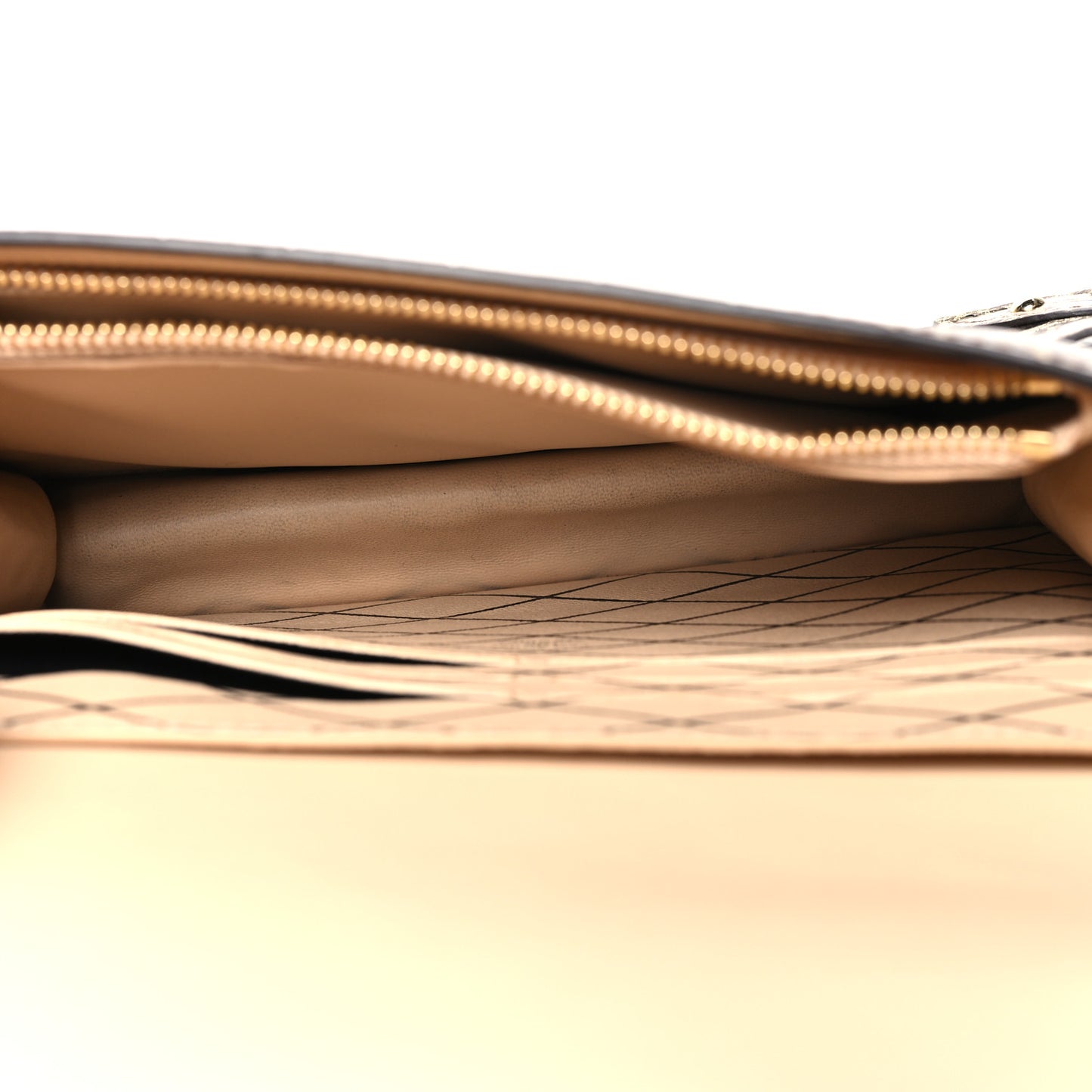 Crocodile Trunk Chain Wallet Gold Black