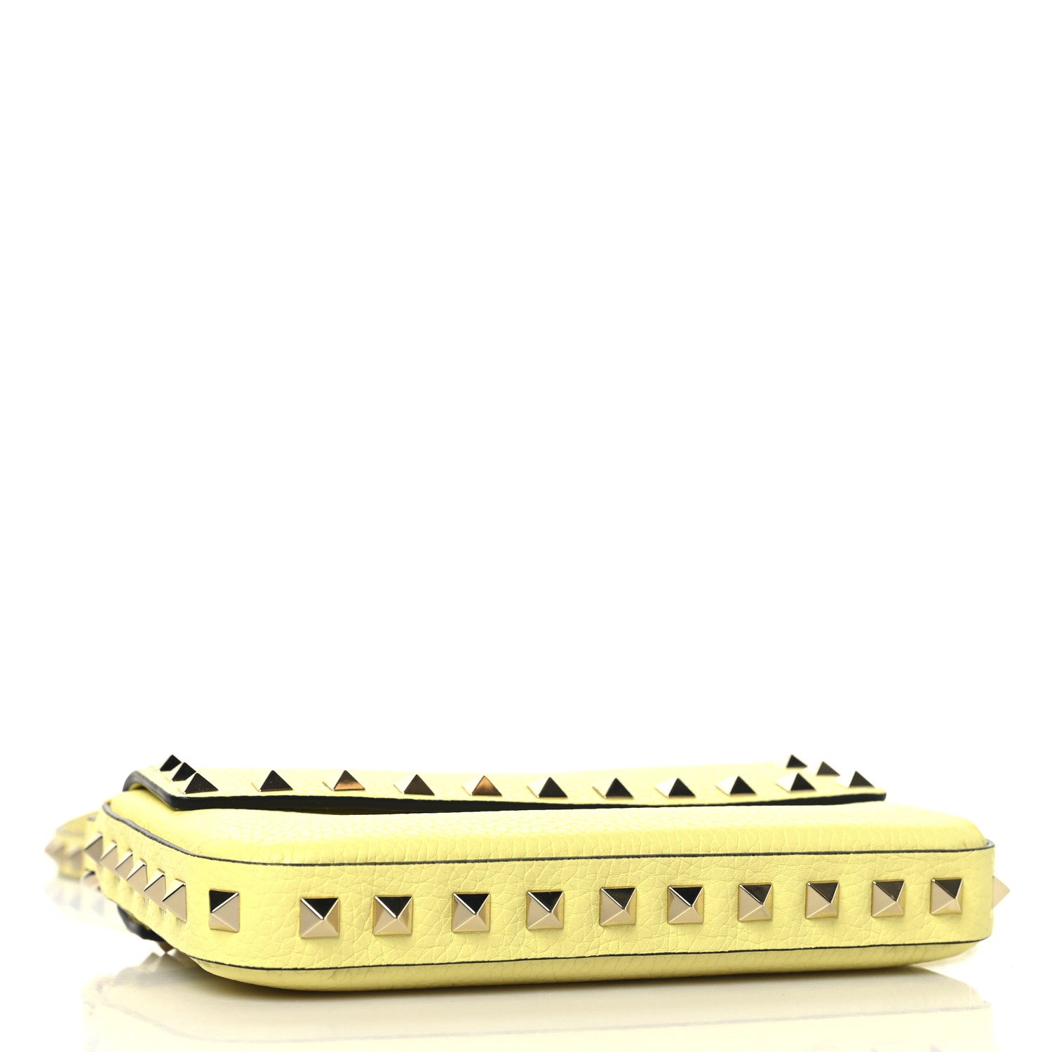 Valentino Garavani Grainy Calfskin Rockstud Crossbody Pouch Lime Sorbet 4 of 10
