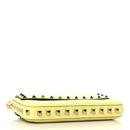 Valentino Garavani Grainy Calfskin Rockstud Crossbody Pouch Lime Sorbet 4 of 10