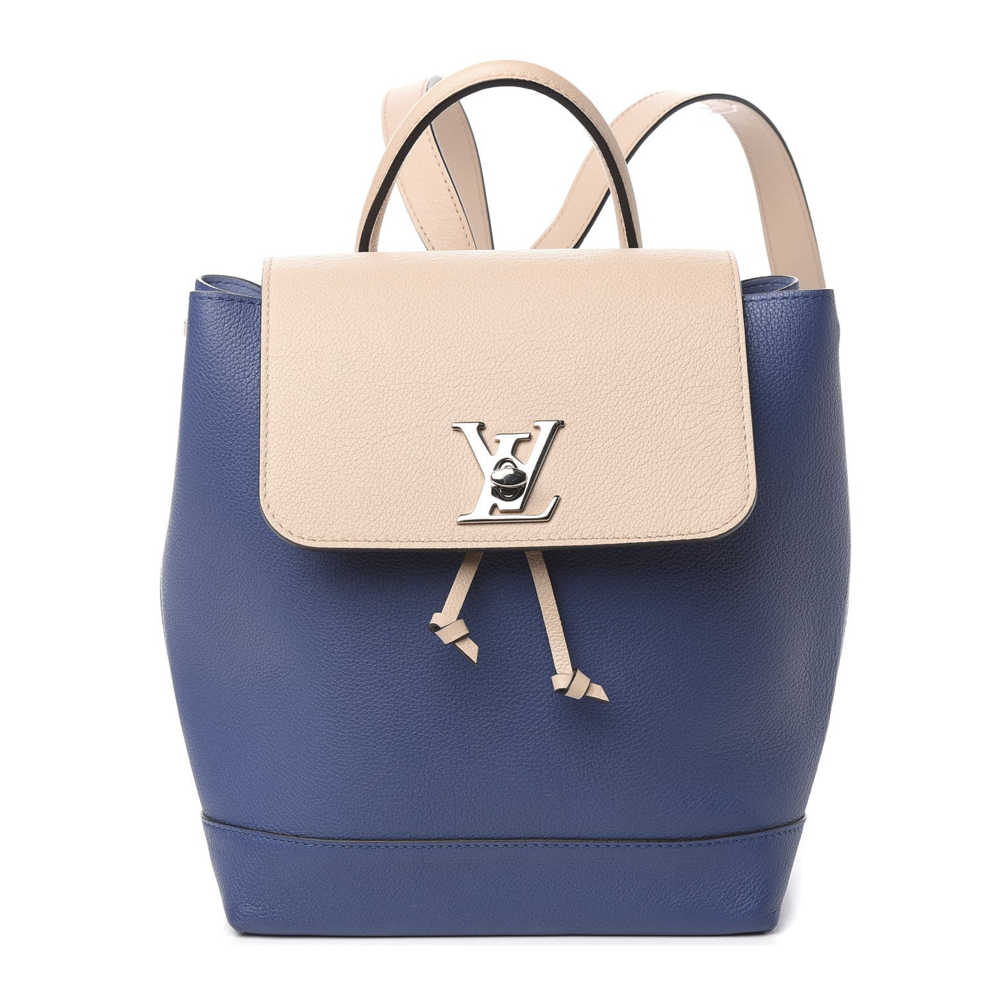 Calfskin Lockme Backpack Denim