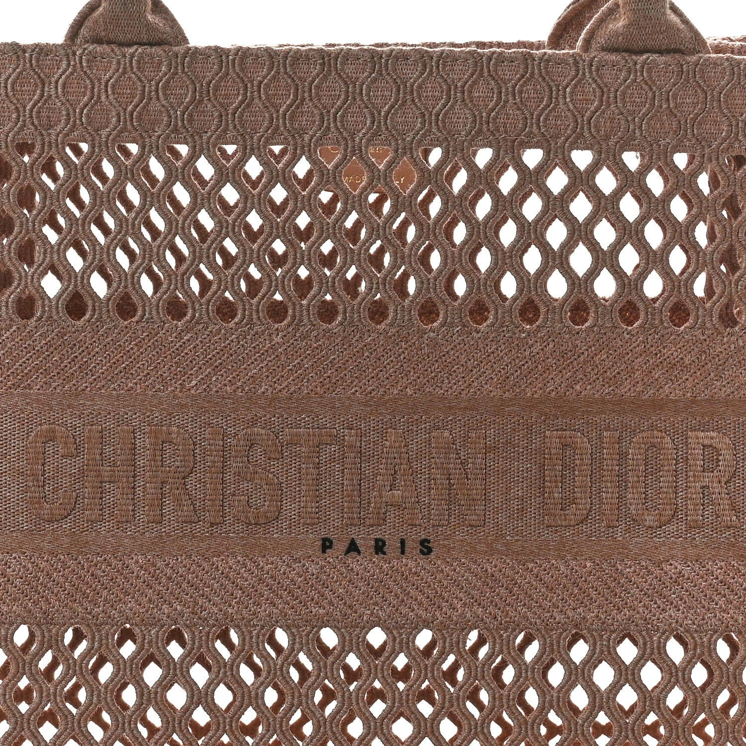 Christian Dior Mesh Embroidered Medium Book Tote Clay 8 of 10