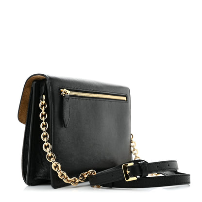 Burberry Derby Calfskin House Check Baby Macken Crossbody Bag Black 3 of 10