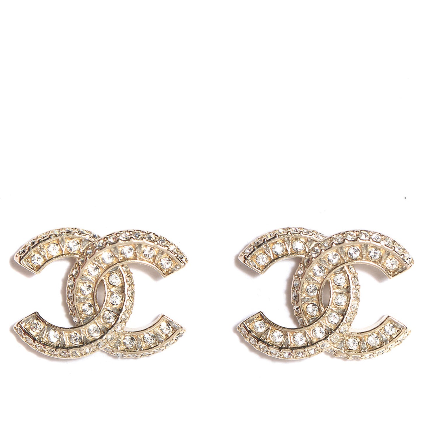 Crystal CC Earrings Gold