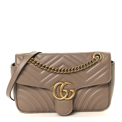 Gucci Calfskin Matelasse Small GG Marmont Shoulder Bag Porcelain Rose 1 of 11