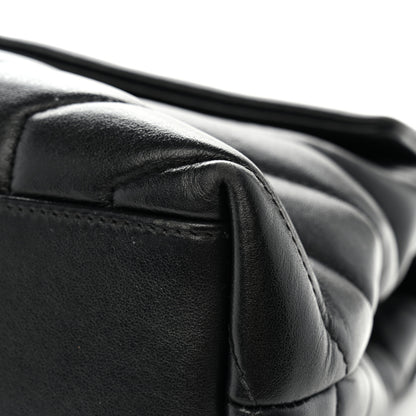 Saint Laurent Calfskin Y Quilted Monogram Monochrome Small Loulou Chain Satchel Black 11 of 15