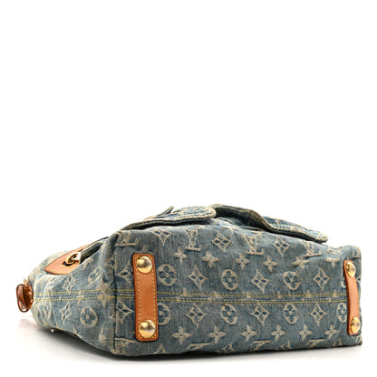 Louis Vuitton Monogram Denim Baggy PM Blue 4 of 14
