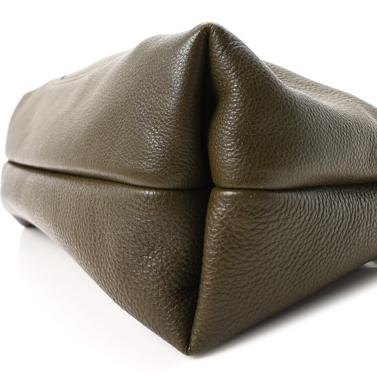 Gucci Grained Calfskin Softbit Maxi Shoulder Bag Forest Green 10 of 12