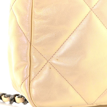 Chanel Iridescent Lambskin Quilted Medium Chanel 19 Flap Pink 11 of 11