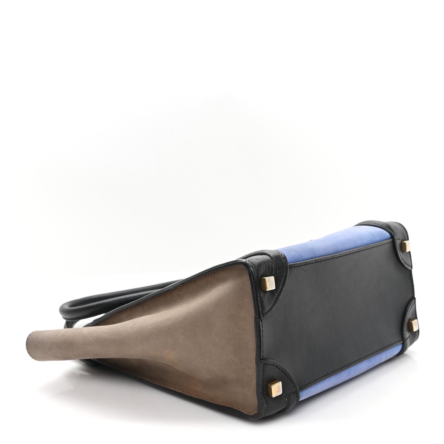 Celine Calfskin Nubuck Suede Micro Tri-Color Luggage Porcelain 3 of 9