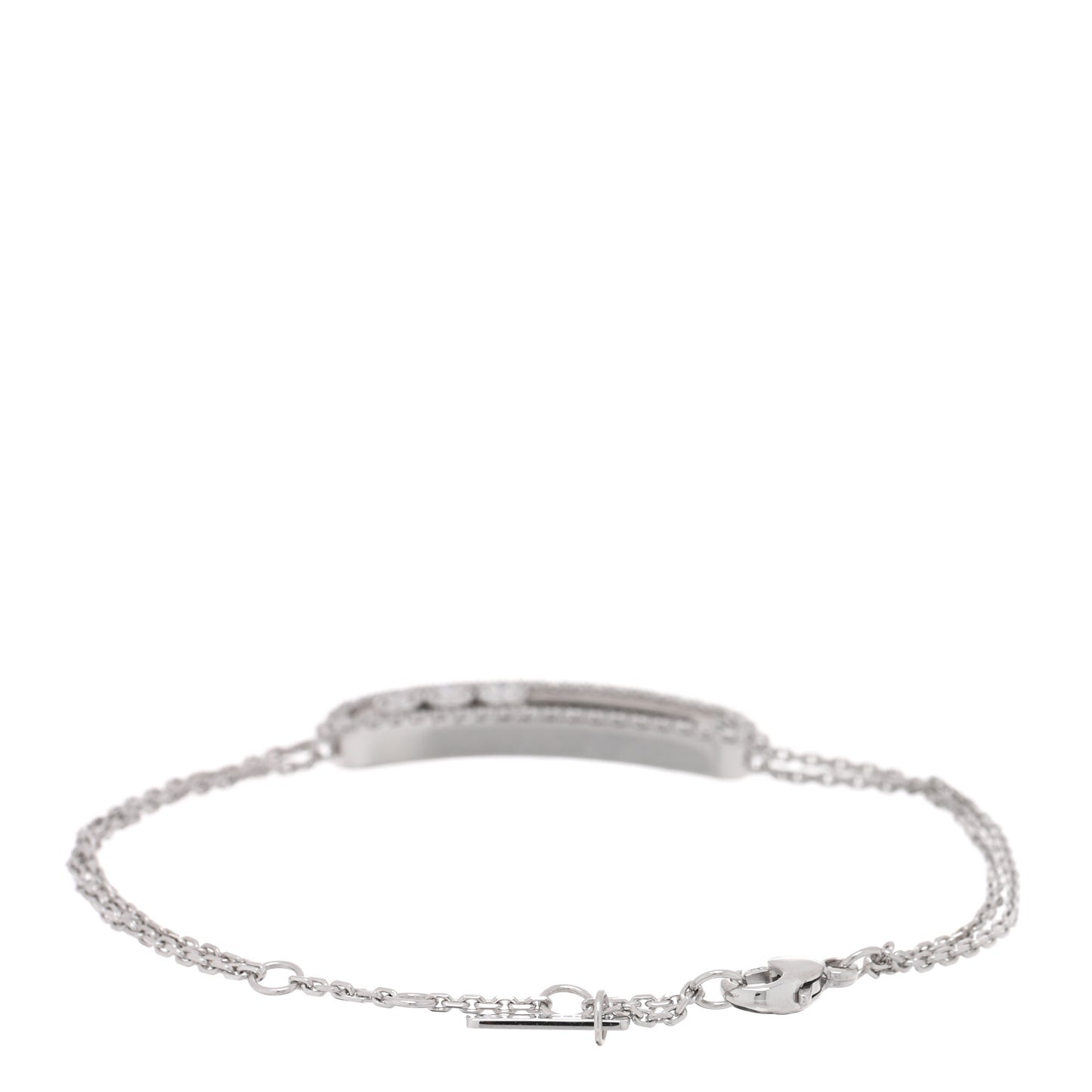 18K White Gold Diamond Move Classique Pave Bracelet