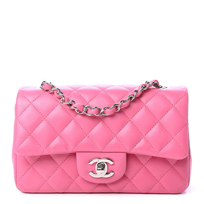 Chanel Lambskin Quilted Mini Rectangular Flap Pink 1 of 4
