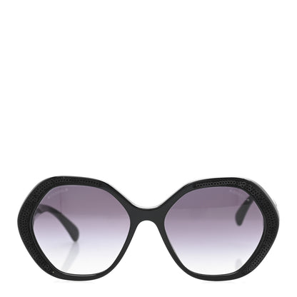 Chanel Acetate Sequin Round Sunglasses 5451-A Black 2 of 10