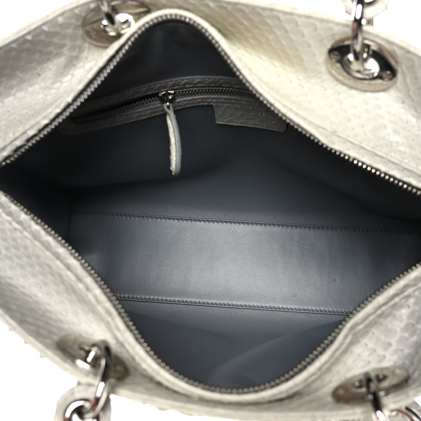 Snakeskin Large Lady Dior Beige Ombre