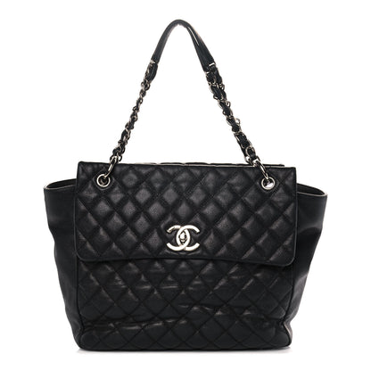 Chanel Caviar Quilted Easy Zip Flap Tote Black 1 of 15