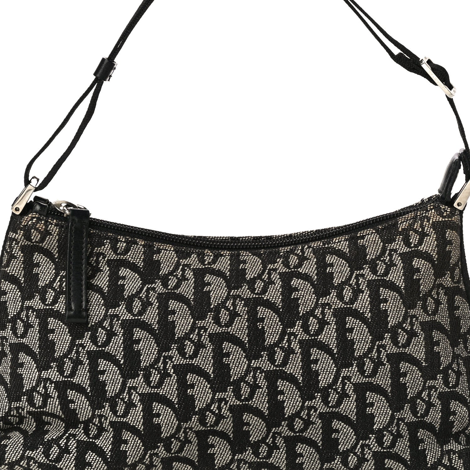 Christian Dior Monogram Shoulder Bag Pochette Black 8 of 11