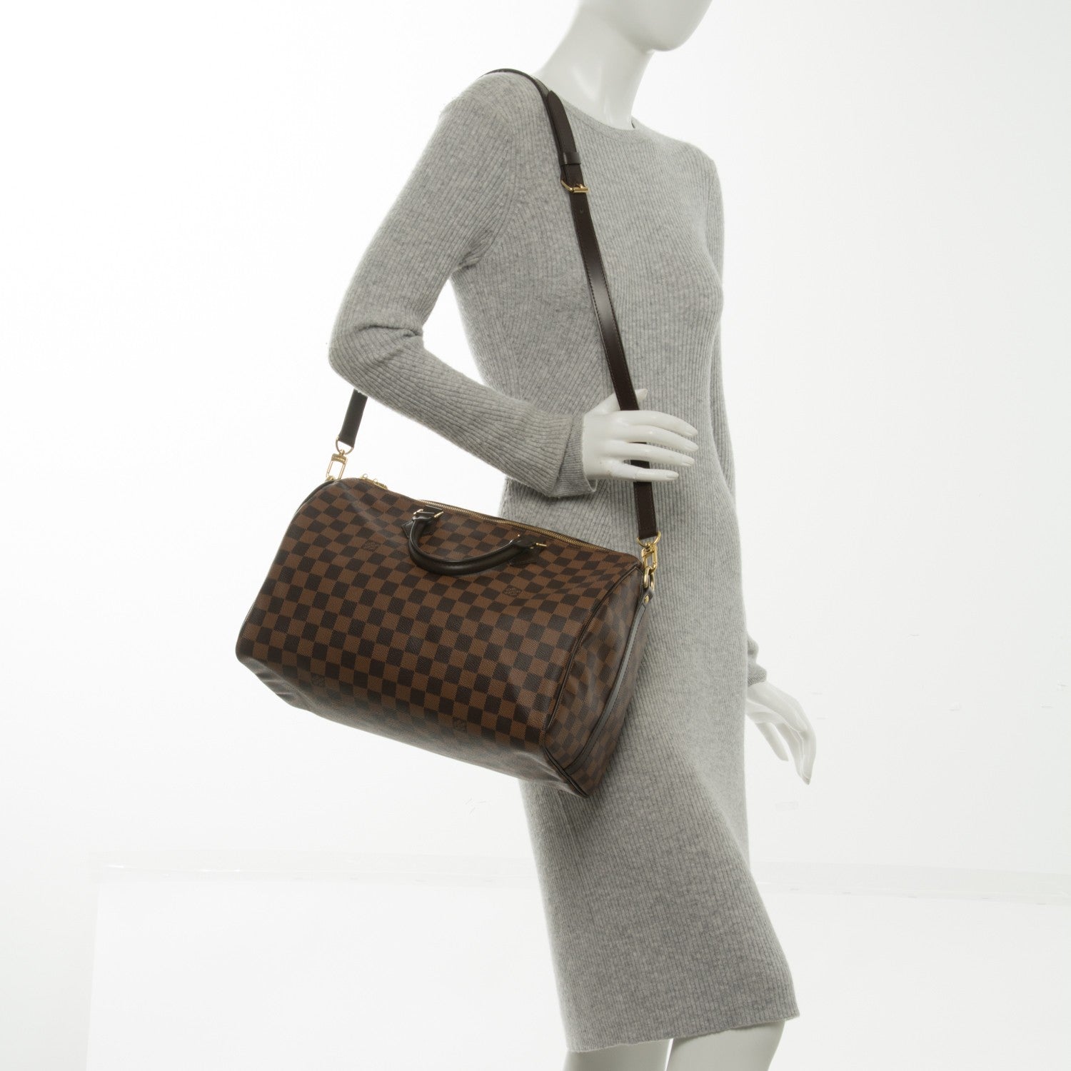 Louis Vuitton Damier Ebene Speedy Bandouliere 35 2 of 7