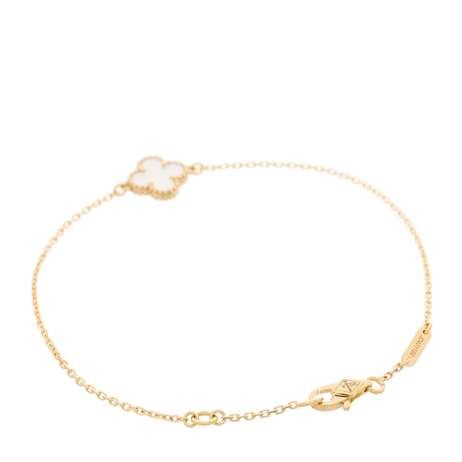 Van Cleef & Arpels 18K Yellow Gold Mother of Pearl Sweet Alhambra Bracelet 2 of 4