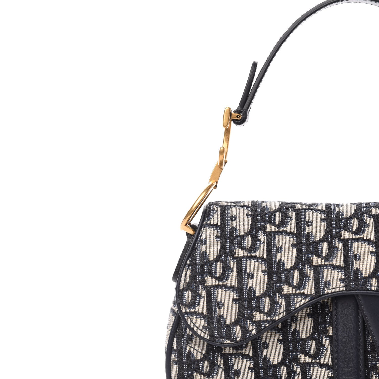 Christian Dior Oblique Mini Saddle Bag Blue 10 of 11