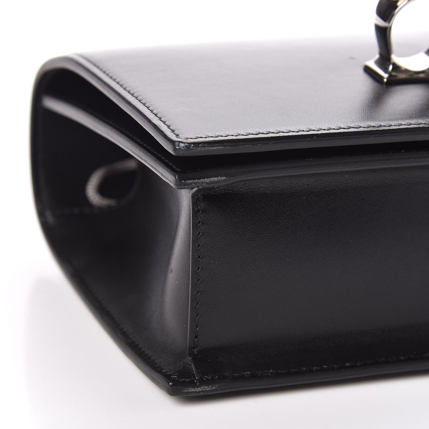Calfskin Knuckle Shoulder Bag Black