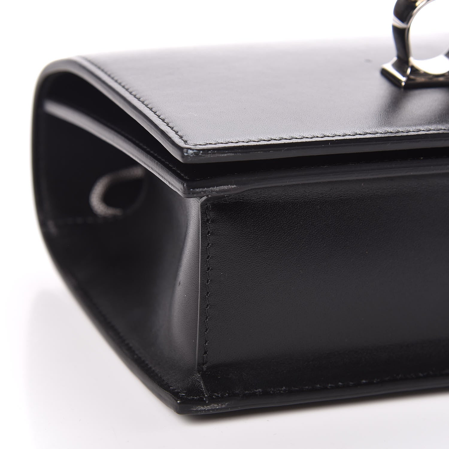 Alexander McQueen Calfskin Knuckle Shoulder Bag Black 5 of 23