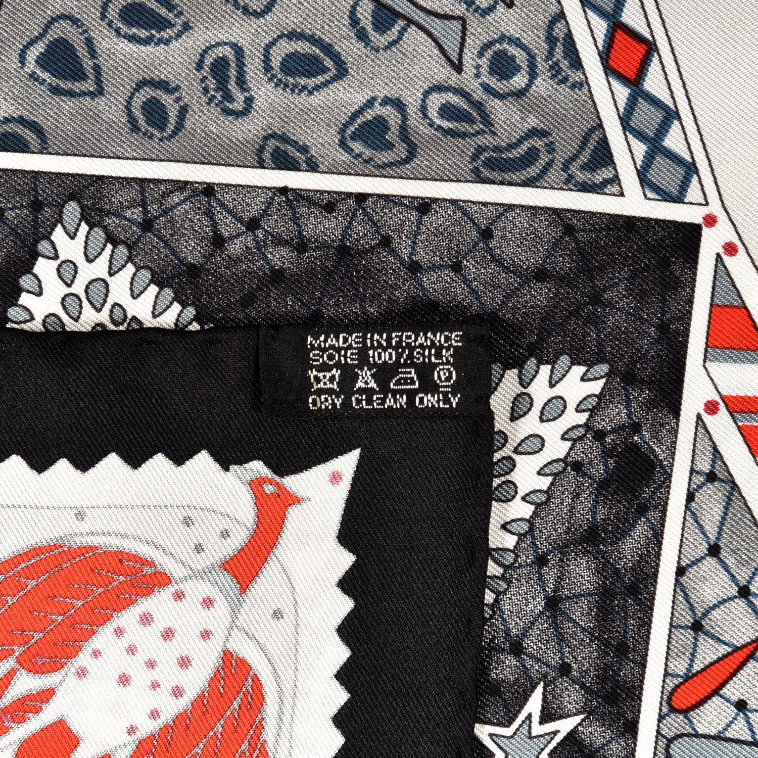 Hermes Silk Ors Blues d'Afrique Scarf 90 Noir Gris Rouge 2 of 7