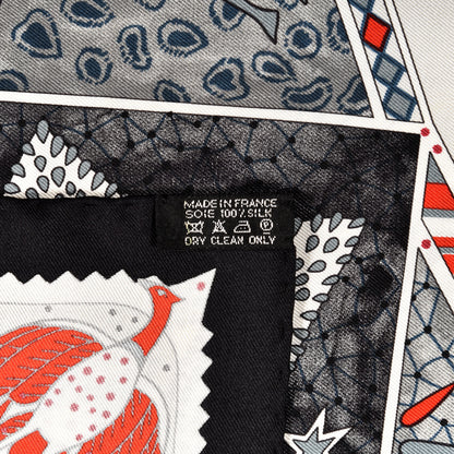 Hermes Silk Ors Blues d'Afrique Scarf 90 Noir Gris Rouge 2 of 7