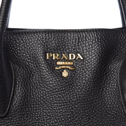 Prada Vitello Daino Tote Black 9 of 24