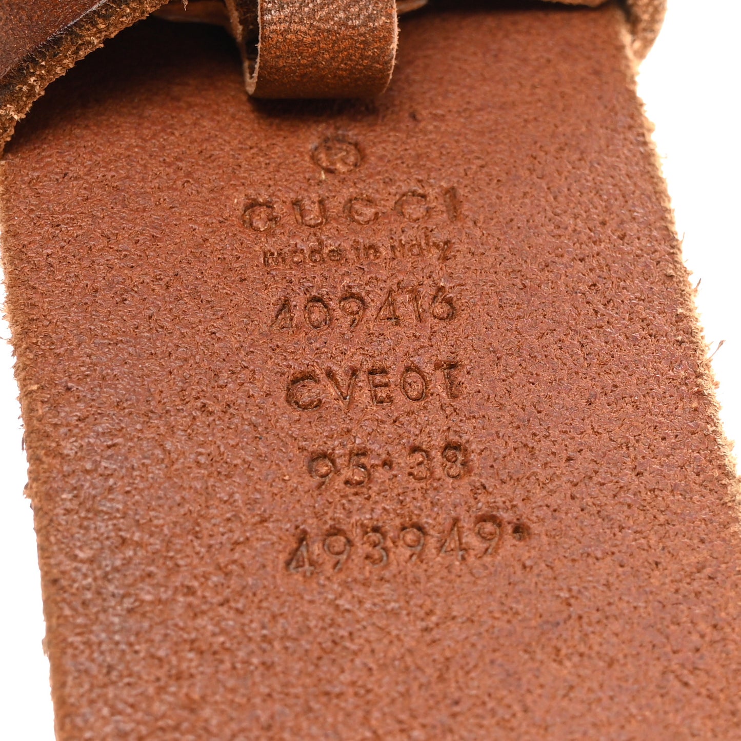 Faded Calfskin Double G 40mm Belt 95 38 Cuir
